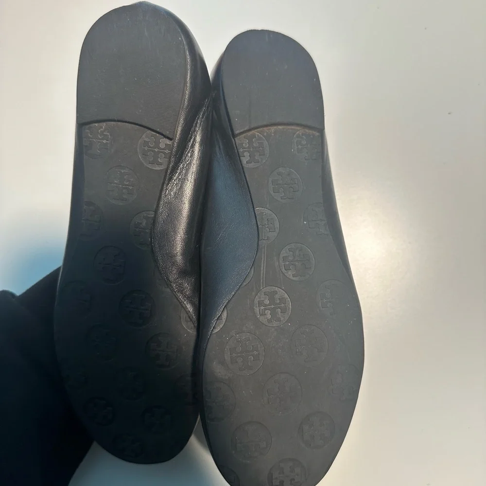Tory Burch Ballet Flats, Black Leather 7M